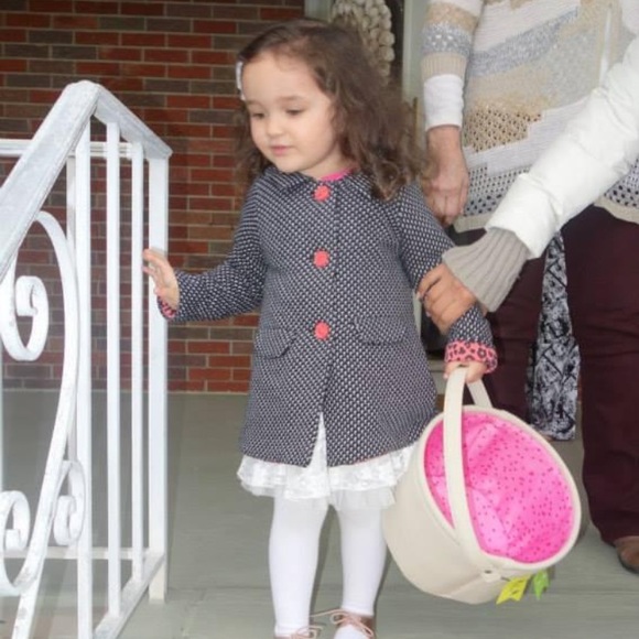 Toddler girl Ruby & Bloom Tweed Coat Sz 2 blk wht - Picture 9 of 9